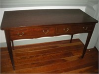2 drawer Side Table, Walnut, 55x24x31