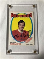 1971-72 Mickey Redmond Autographed OPC Hockey Card