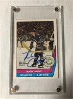 1977-78 Mark Howe Autographed WHA Hockey Card