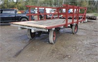 Flat Rack Wagon On Running Gear, Approx 8FT x 19FT
