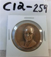 C12-259 Eisenhower bronze 1 1/2" medal