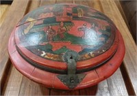 Chinese Red Lacquered Chinoiserie Box