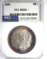 1886 Morgan PCI MS64+ Great Toning
