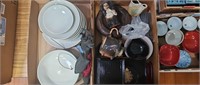 LOT OF ORIENTAL DISHES, SMALLS , MARIONETTE