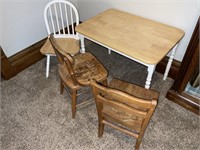 Child’s table with three chairs