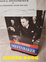 JOHN DIEFENBAKER SIGNED BIO BOOK