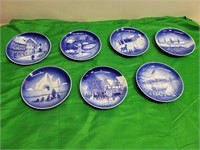 (7) Old Copenhagen Blue Decorative Plates