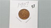 1907 Indian Head Cent rd1057