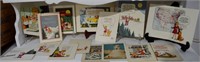 Vtg Little Orphan Annie Christmas Cards 50's 60's