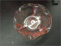 Pink Depression Footed Candy Dish