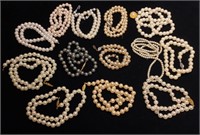 Strands of pearl look beads