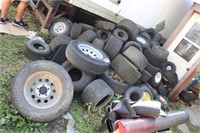 LARGE QUANTITY OF LAWN MOWER TIRES