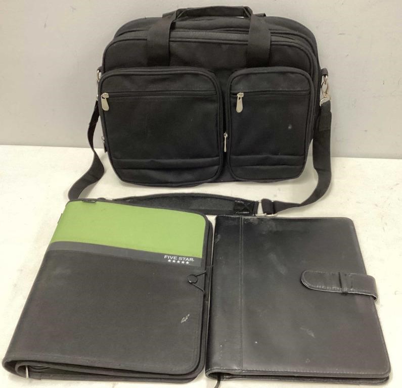 Computer Bag and Two Work Folios