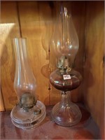 2 Antique Oil Lamps