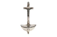 ROBERT HENDERY 19th C SILVER HOLY WATER FONT