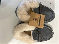 Kids Fleece Shoes( Gray UK 12-13)