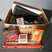 Gun Cleaning Kits, Partial Tins of Powder, Etc
