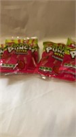 LOT OF 4 SOUR PUNCH BITES STRAWBERRY 5 OZ EACH