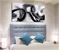 Black and White Line Wall Art 30x60 inch
