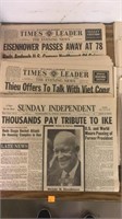 Newspapers about Ike. March 1969.