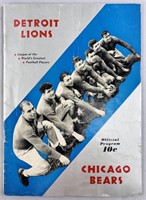 Detroit Lions V. Chicago Bears 1939 Program