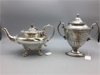Lot of two silver plate items