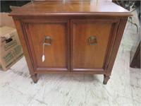 MODERN WALNUT RECORD CABINET