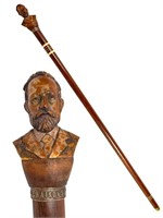 Custom Chaikovsky Bust Walking Stick