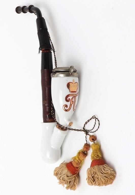 Hand Painted Porcelain Tabacco Smoking Pipe