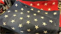 Red and blue star rugs