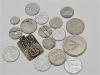 Foreign Coins & Pendant