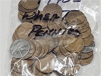 50 1940s Wheat Pennies