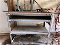 Outdoor Metal Shelving and Tools