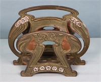 Judd Art Nouveau Cast Iron Letter Rack