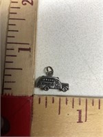 Vintage, sterling, silver charm, pendant, school