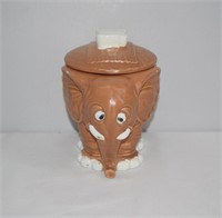 Ceramic Japan Elephant Cookie Jar 6"