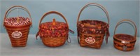 4 Vintage Longaberger Baskets