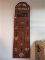 Cowboy Commandments 39&1/4" x 11&1/4"