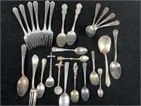 Flatware, souvenir, spoons, all plated the shell