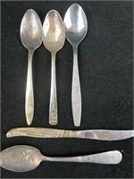 Flatware from different airlines, including Pan