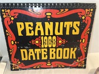 Vintage Peanuts Date Book 1968 Bound Calendar