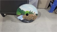 Painted Cougar Saw Blade
