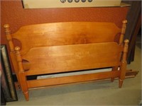SOLID MAPLE FULL SIZE BED W/ RAILS