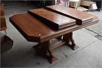 Wooden Table with 2-14.5" Leaves 66" x 42" x 30"