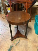 Round Wooden End Table