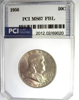 1956 Franklin MS67 FBL LISTS $1250