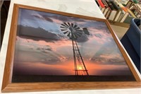Windmill framed wall art 22X18