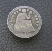 Liberty Seated 1843 Silver Dime