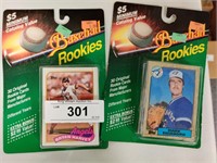 2 Packs Baseball rookie cards from various years