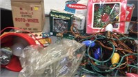Lot of vintage Christmas lights and a color tone